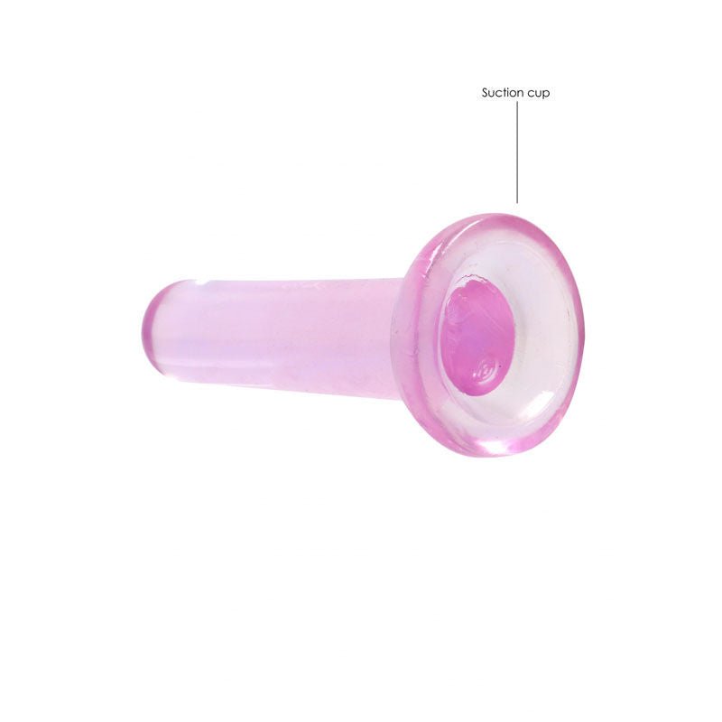 Realcock - non realistic 5" dildo with suction cup - pink, Product bottom view  | Flirtybay.com.au